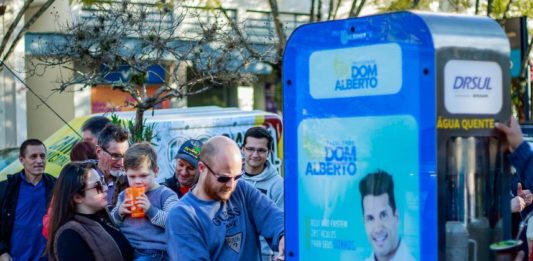 Icehot: água quente e fria de forma gratuita nas praças de quatro cidades do RS