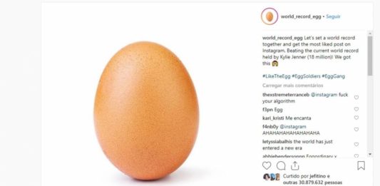 Foto de ovo que quebrou recorde no Instagram era campanha de saúde mental