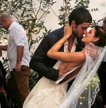 Chay Suede e Laura Neiva recém casados, reúnem toda a família em foto