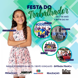Com várias atrações, Festa do Trabalhador de Bento Gonçalves vai agitar o dia 1° de Maio