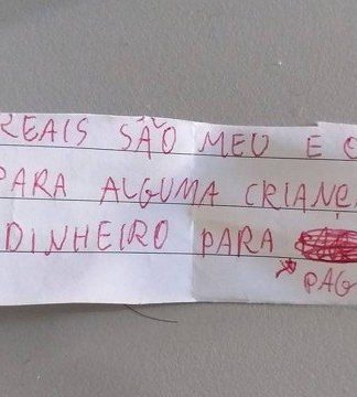 Menina de 9 anos comove a web com bilhete inesperado