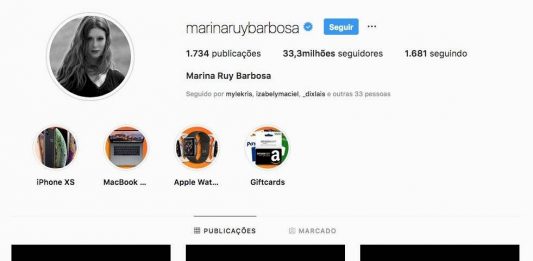 Perfil de Marina Ruy Barbosa no Instagram é hackeado e anuncia sorteio de celulares