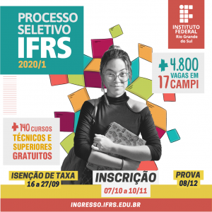 Processo Seletivo IFRS: últimos dias para solicitar isenção na taxa de inscrição