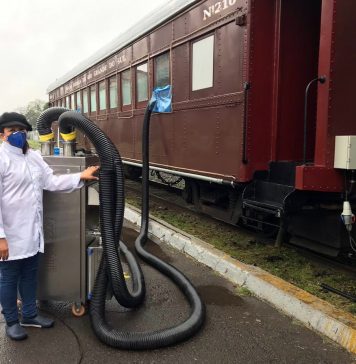 Maria Fumaça recebe sanitização Fip Onboard