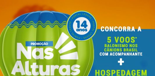 Nas Alturas com o Leouve, promoção dos 14 anos, sorteia passeios de balão