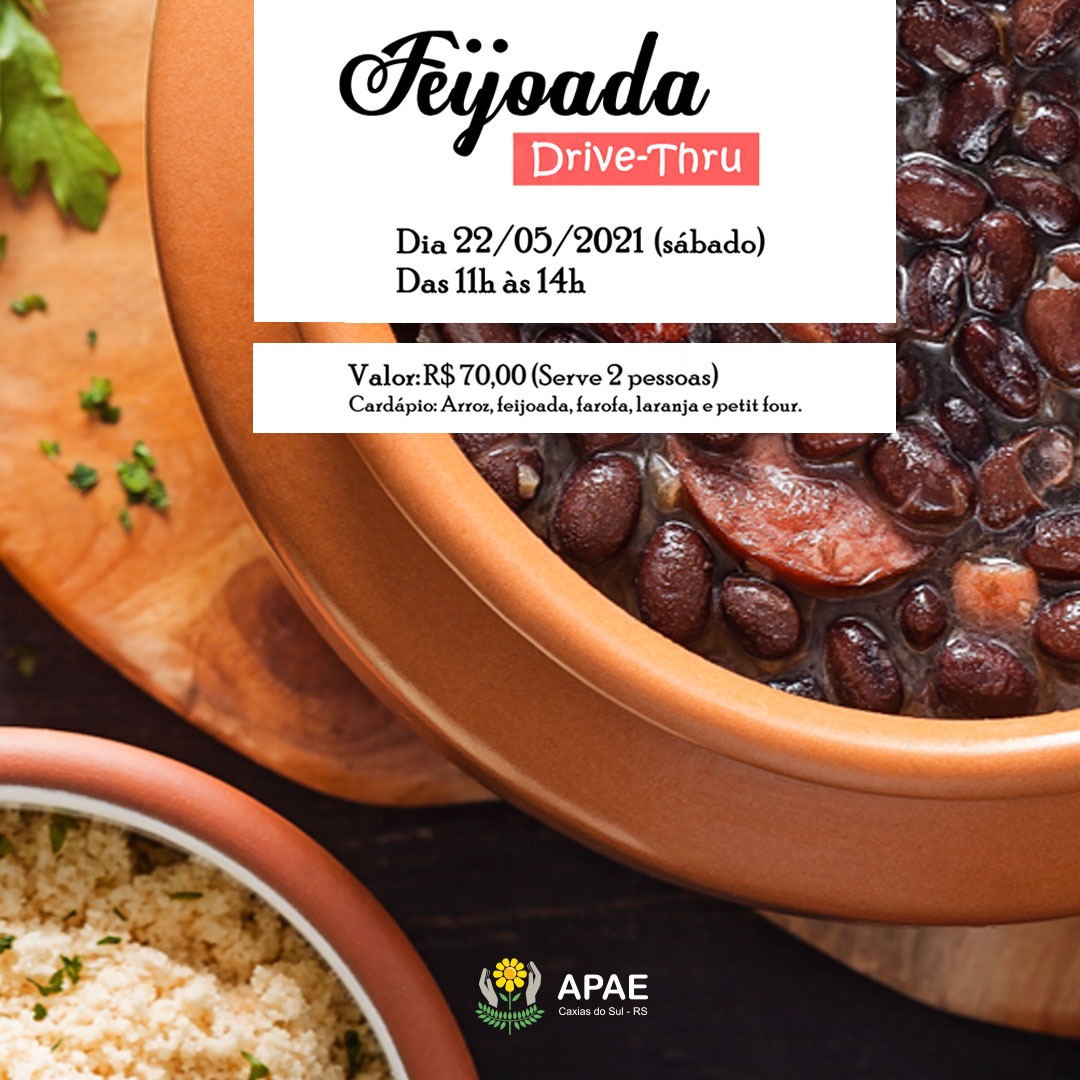 Apae Caxias do Sul realiza Feijoada Drive Thru