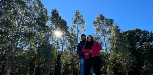 William Eduardo e a esposa Estefane