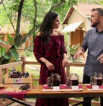 Maurício Roloff no Programa É de Casa em 2017 com a apresentadora Ana Furtado.