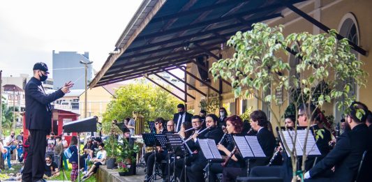 Orquestra de Sopros de Caxias do Sul se apresenta na Fundação Casa das Artes de Bento