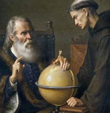 Imagem: Em 1642 - morre o matemático e físico italiano Galileu Galilei, que comprovou que a Terra gira em torno do Sol.