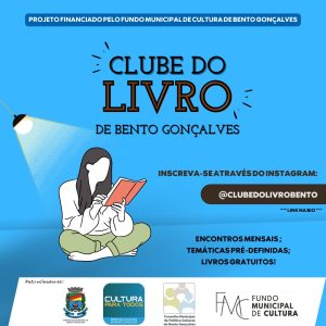 Clube do Livro de Bento Gonçalves tem inscrições até 24 de fevereiro