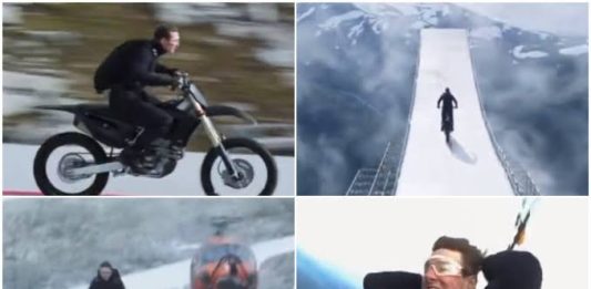 Tom Cruise salta de moto num penhasco sem ajuda de dublê