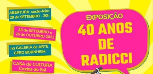 Caxias do Sul exibe a exposição '40 anos de Radicci', personagem do cartunista Iotti
