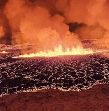 Imagens impressionantes: vulcão adormecido há 800 anos entra em erupção na Islândia