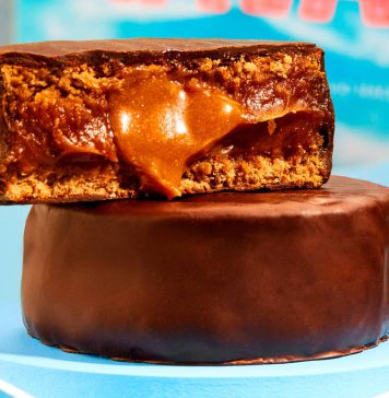 Imagem: Nova edição de verão do alfajor da Havanna pesa quase o dobro (90g) da versão clássica (55g) e tem recheio duplo com sal - Divulgação