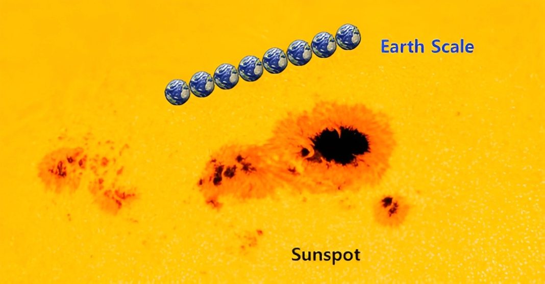 Mancha solar que produziu erupção recorde já tem oito vezes o tamanho da Terra