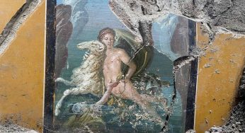 Novos afrescos mitológicos são descobertos em Pompeia