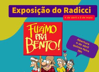 O humor do cartunista Iotti está em exposição com Radicci no Piazza Salton