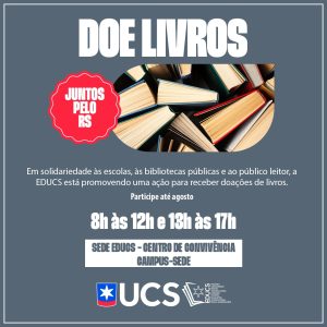 Editora da Universidade de Caxias do Sul promove campanha de arrecadação de livros 