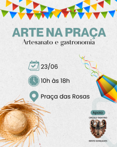 Domingo tem 'Arte na Praça' em Bento Gonçalves