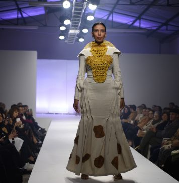 Foto: Coleção Vida Desmedrada e Seca Terra Ardente vencedora da Maratona de Moda UCS/Bruno Zulian