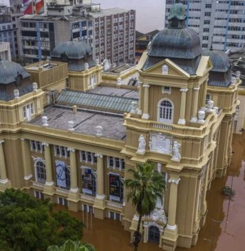 Foto: Inundação no Museu de Arte do estado-MARGS/Divulgação Sedac