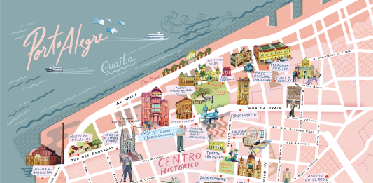 Imagem: Mapa A Porto Alegre de Quintana/Crédito Nik Neves