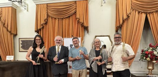 Foto: Vencedores do prêmio/Crédito Solange Brum/Ascom Sedac