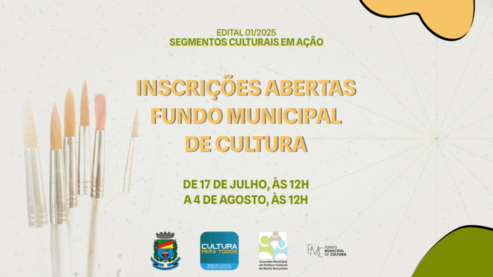 Bento Gonçalves lança Edital para fomentar projetos culturais no município
