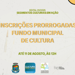 Fundo Municipal de Cultura tem inscrições prorrogadas em Bento Gonçalves