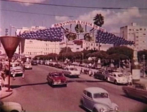 Frame de vídeo da Michelin Filmes sobre a Festa da Uva de 1969