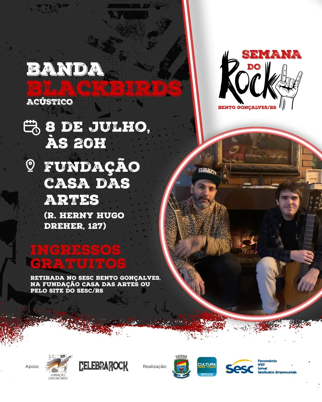 Blackbirds abre a Semana do Rock em Bento Gonçalves
