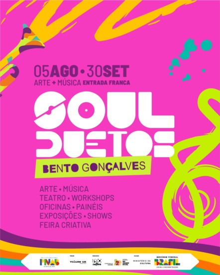 Bento Gonçalves receberá edição do projeto Soul Duetos – Circuito Arte e Música