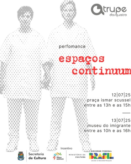 Trupe Dosquatro realiza apresentações da performance “espaços continuum” em Bento Gonçalves