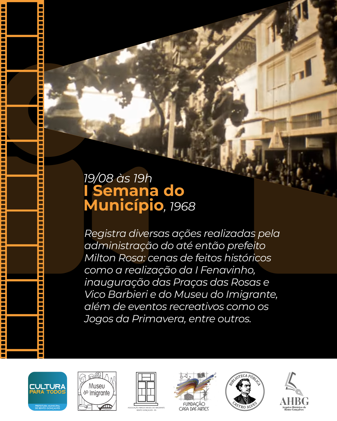 Documentário histórico abre a Semana do Patrimônio em Bento Gonçalves