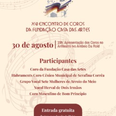 Encontro de Coros da Fundação Casa das Artes de Bento Gonçalves será no dia 30 de agosto