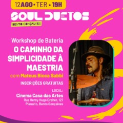 Fundação Casa das Artes de Bento Gonçalves recebe workshop gratuito de bateria
