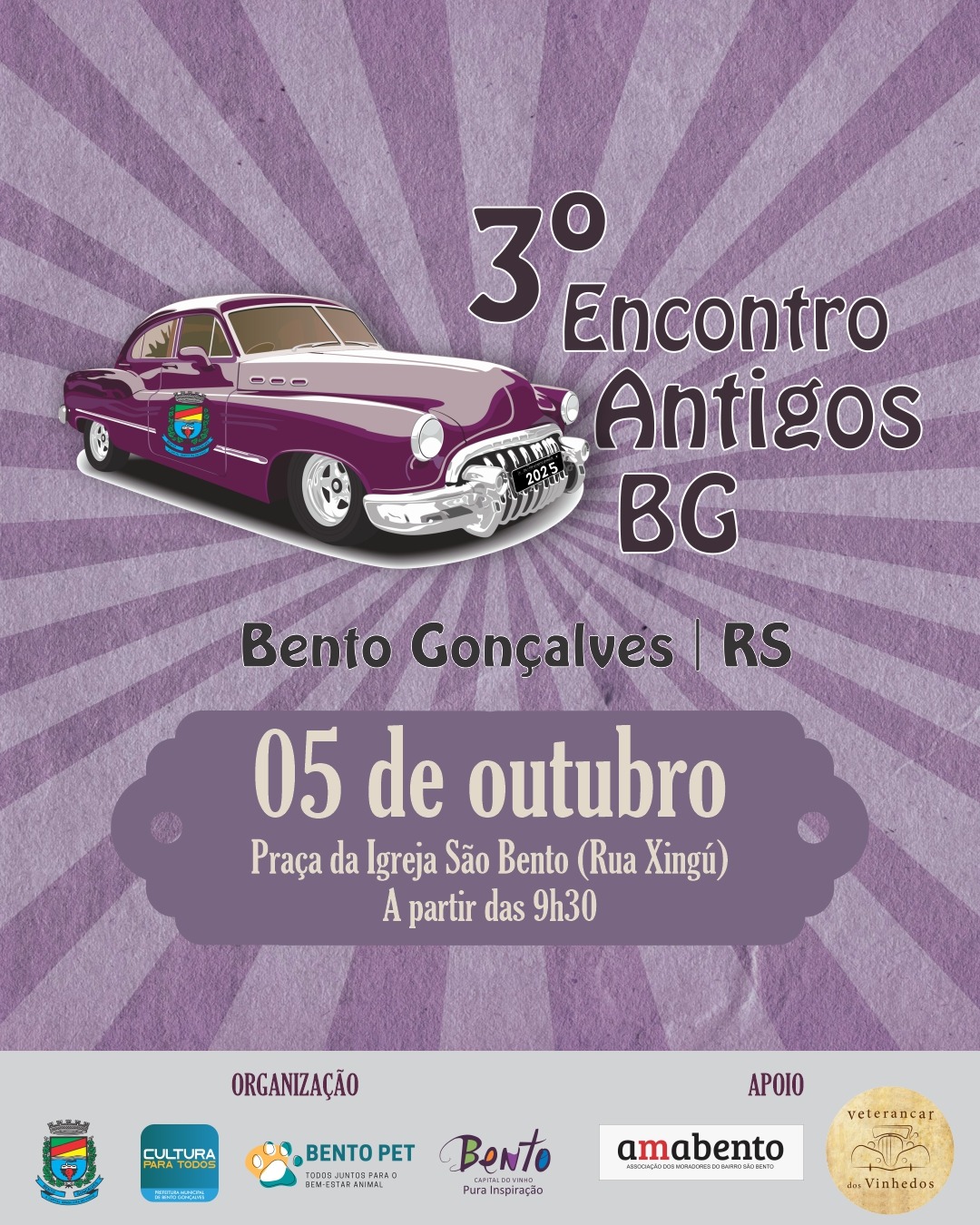 3º Encontro Antigos de Bento Gonçalves acontece em outubro