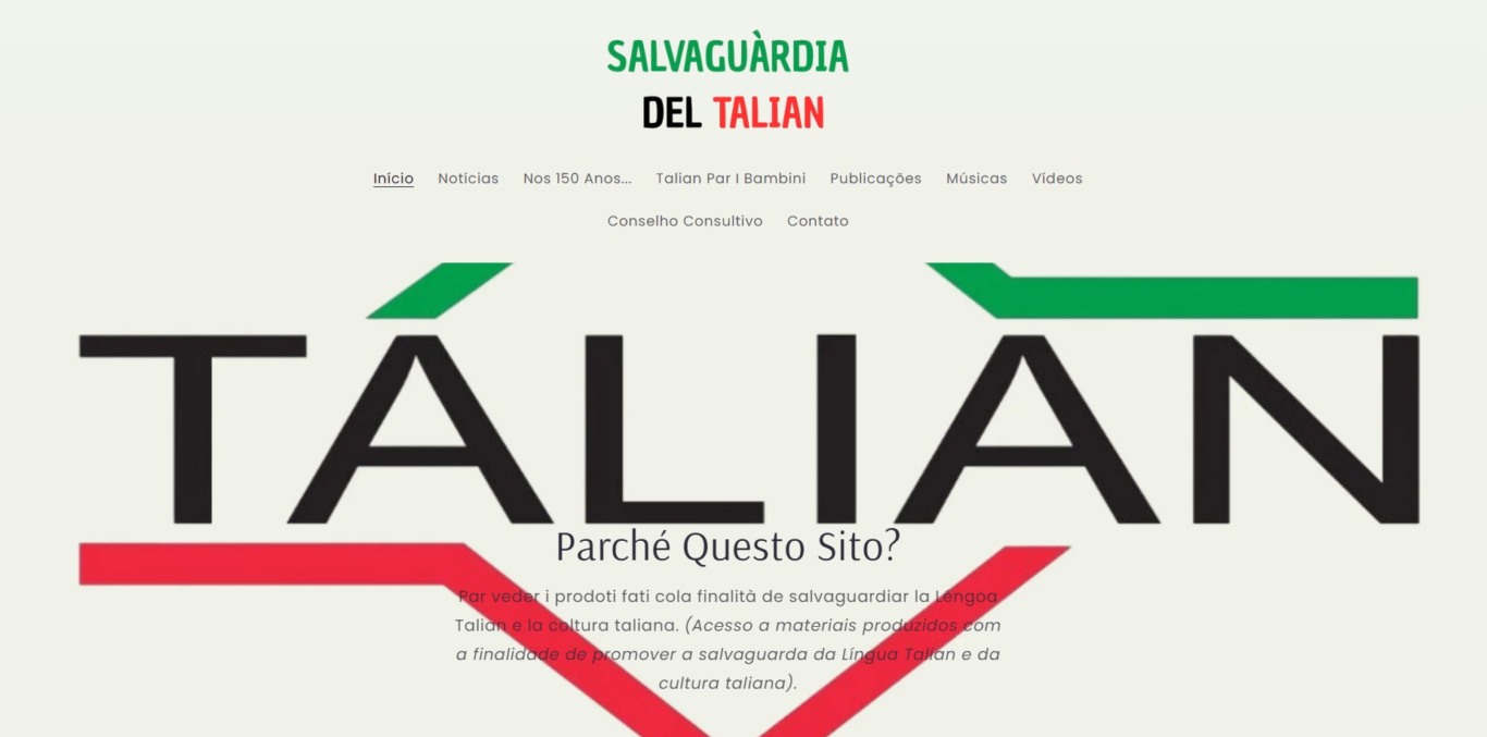 Projeto para salvar a Língua Talian lança site