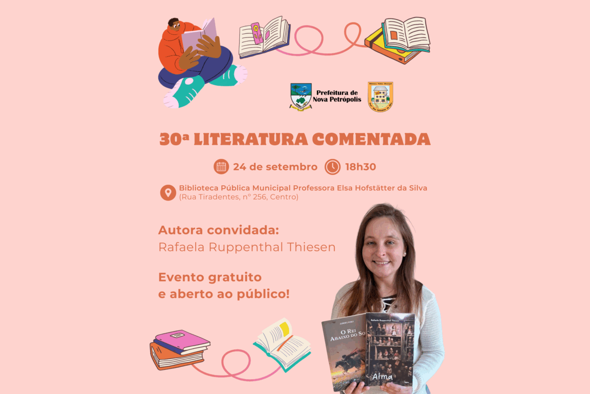Biblioteca Pública de Nova Petrópolis realizará 30ª Literatura Comentada