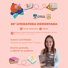 Biblioteca Pública de Nova Petrópolis realizará 30ª Literatura Comentada