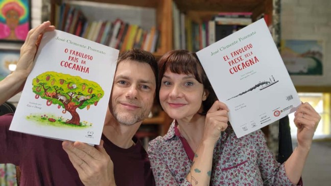 Foto: Ilustradores da obra Gio e Doug/Arquivo Pessoal