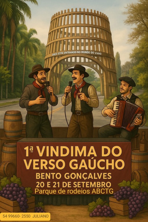 1ª Vindima do Verso Gaúcho ocorre neste fim de semana em Bento Gonçalves