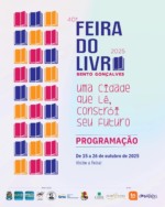 Programação da 40ª Feira do Livro desta quinta-feira (16) tem diversas atrações