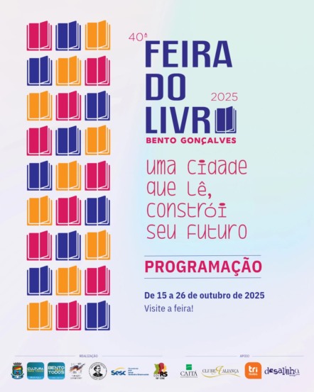 Programação da 40ª Feira do Livro desta quinta-feira (16) tem diversas atrações