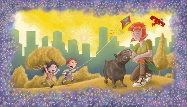 Baio, o Leão e Bola, o Tatu, Ilustração por Frank Tartarus