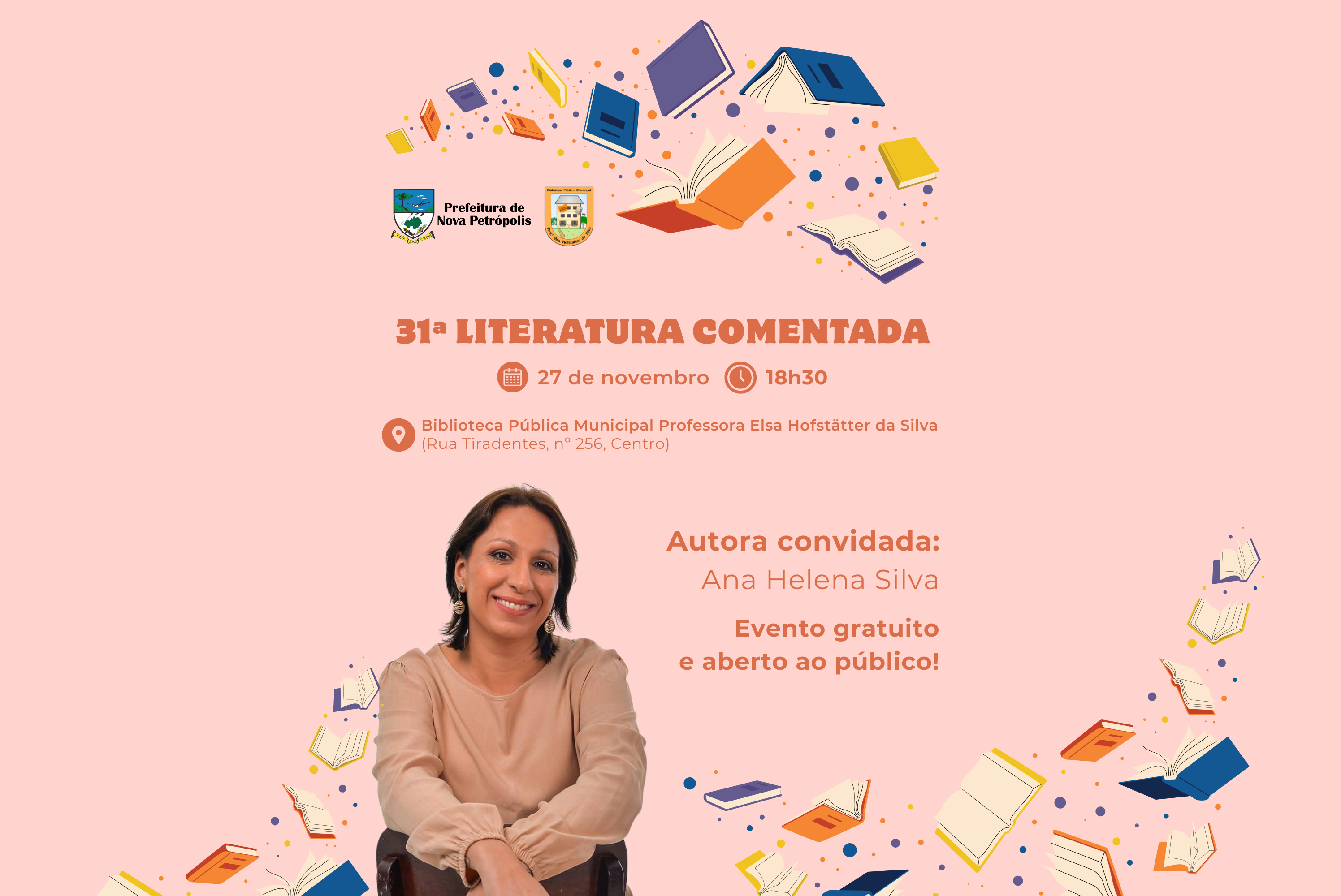 Escritora Ana Helena Silva estará no ’31ª Literatura Comentada’ de Nova Petrópolis