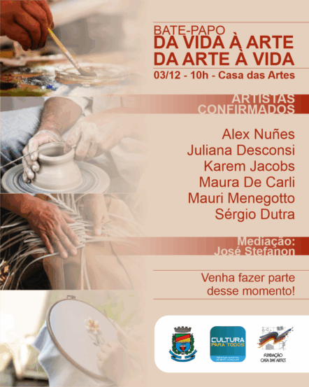 Casa das Artes de Bento Gonçalves promove bate-papo com artistas visuais