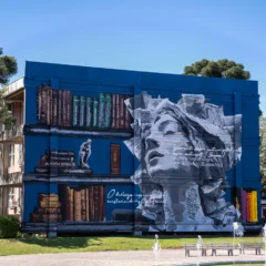 Foto: Mural "A Humanidade pelas Letras"/
Bruno Zulian / Divulgação/ Universidade de Caxias do Sul