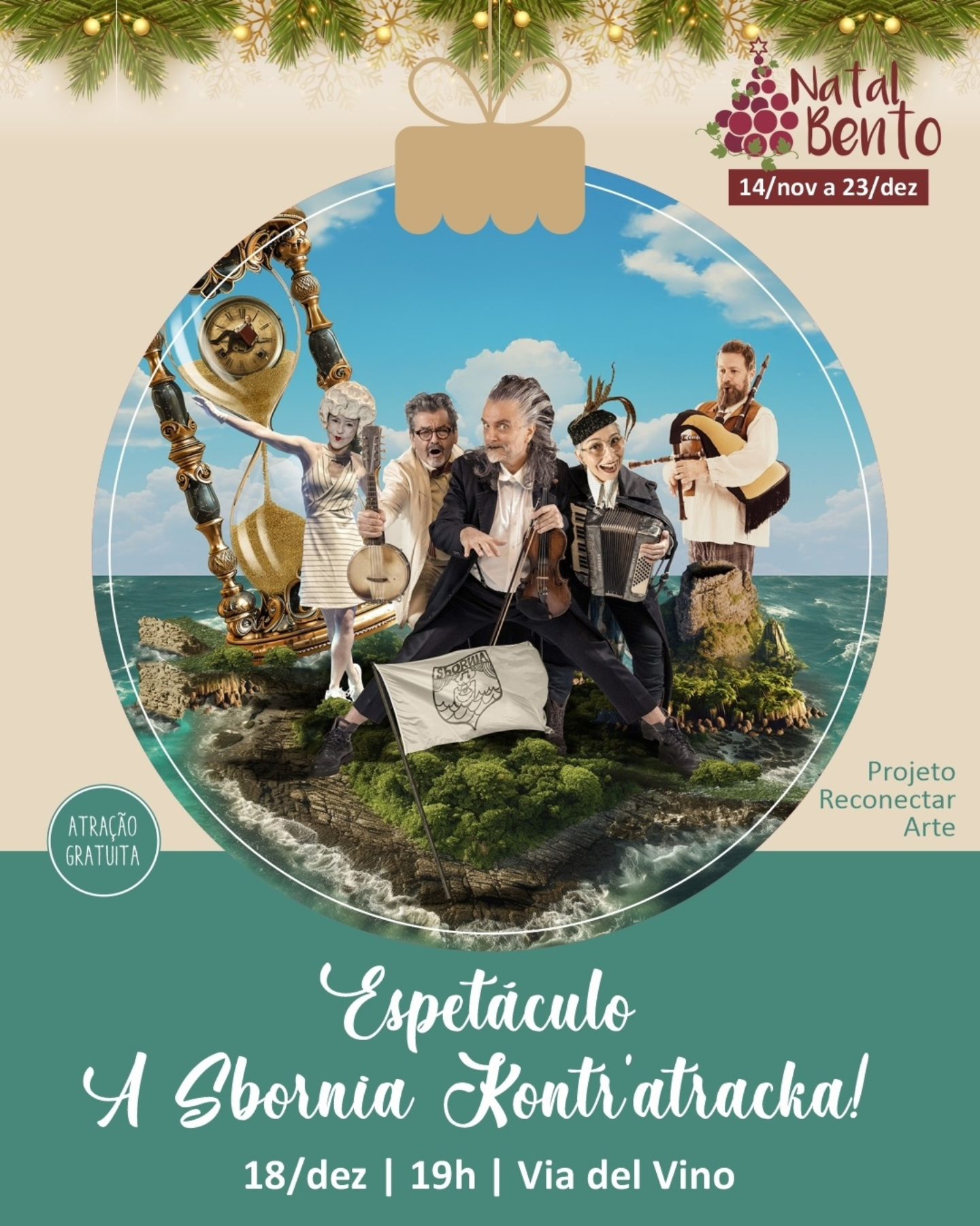 A Sbørnia Kontr’Atracka é a atração do Natal Bento nesta quinta-feira (18)